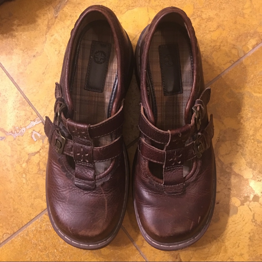 Brown Dr Martens Leather Mary Janes size 8